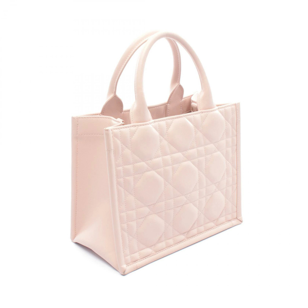 Dior Book Tote Cannage Bag Leather Pink - Picture 2 of 7